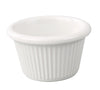 Yanco Fluted Ramekin NC-532B crafted from extra heavy-duty melamine, this round, fluted ramekin is built to last and withstand the rigors of daily use. With a 5 oz. capacity, it's ideal for serving everything from appetizers and sides to desserts and sauces. The classic bone color and design add a touch of elegance to any table setting, while the dishwasher-safe feature makes clean-up a breeze. Measuring at 3-3/8" diameter and 1-3/4" height, this ramekin is perfect for individual portions.