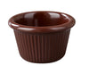 Yanco Smooth Ramekin NC-535C is an affordable and reliable addition to your tableware collection. These brown ramekin dishes are made from high-quality melamine material, that makes its dinnerware look like ceramics. These Milestone collection ramekins are commonly used for preparing and serving individual portions of a variety of dishes like creme brulee, cheese or egg dishes, macaroni and cheese, french onion soup and other food.