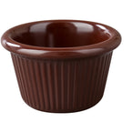 Yanco Smooth Ramekin NC-536C is an affordable and reliable addition to your tableware collection. These brown ramekin dishes are made from high-quality melamine material, that makes its dinnerware look like ceramics. These Milestone collection ramekins are commonly used for preparing and serving individual portions of a variety of dishes like creme brulee, cheese or egg dishes, macaroni and cheese, french onion soup and other food. 
