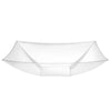 Rectangles 64oz Clear Bowl, crafted from BPA-free plastic. Modern design perfect for salads, sides, and snacks. Great for weddings, events, and casual dining. Reusable or disposable for easy cleanup.