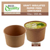 Ice cream soup yogurt cups Take out food container Nyc Restaurant cafe shop office home disposable catering supplies kraft Paper heavy duty strong sturdy leak free proof bulk economical wholesale ecoquality Ecofriendly compostable biodegradable