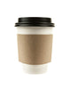 12oz coffee cups  office cafe home hospital concession stands convenience stores  100% Recyclable  Set  Coffee Tea Latte Matcha To Go Take Out  Paper cup with black dome lid and kraft sleeve combo  Disposable White Hot Drink Coffee Cup  10 ounces  Paper Cups  Hot Cups  Online Store 12 ounces