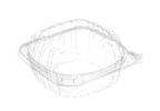 Clear Plastic 6in x 6in Take Out To go Food delivery Containers leak proof Dart Clamshell C57PST1 economical bulk wholesale ecoquality restaurant fast food supplies nyc catering hinged snap with lid 