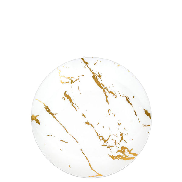 White Plastic Plates Gold Stroke Collection (6inch, 7.5inch, 9inch, 10.25inch)
