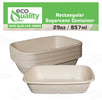 Compostable Sugarcane Fiber Bowl, eco-friendly food storage, sustainable, compostable, oblong bowl made from sugarcane fiber, compostable food storage, Biodegradable, Disposable