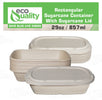 Compostable Sugarcane Fiber Bowl, eco-friendly food storage, sustainable, compostable, oblong bowl made from sugarcane fiber, compostable food storage, Biodegradable, Disposable