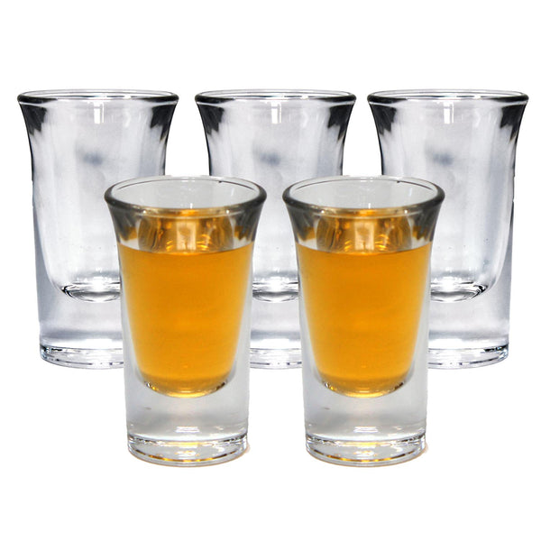 1 oz. Clear Tall Shot Whiskey Glasses