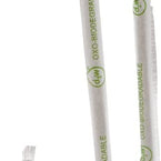 Wrapped Disposable Jumbo eco Straws drinking soda juice cold milkshake smoothie plastic alternative free ecofriendly compostable made of sugarcane bagasse compostable solutions  7.75 inch " Individually Wrapped clear 100% Oil Free Non-Eco-Toxic Food Safe affordable bulk economical commercial wholesale Restaurant Food Trucks Caterers take out sustainable ecoquality d2w