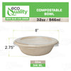 compostable kraftbowl disposableproducts Microwavesafe LeakResistant bowl soupbowl Biodegradable Bowls sugarcane bowl ice cream bowl disposable bowl heavyduty bowl zerowaste ecofriendly plasticfree 32 ounces 32 oz breakfast bowl dinner bowl lunch bowl poke bowl with lid acai bowl