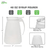 Syrup Dispenser with Lids Syrup Dispenser Plastic Dispenser household diner restaurant food truck fast food Food Service Restaurant Commercial Kitchen Catering Restaurant Cafe Buffet Event Party affordable bulk economical commercial wholesale 32oz 48oz