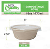 poke bowl breakfast bowl disposableproducts Microwavesafe LeakResistant bowl soupbowl Biodegradable Bowls sugarcane bowl ice cream bowl disposable bowl heavyduty bowl cereal bowl 16 ounces 16oz togo bowl with lids