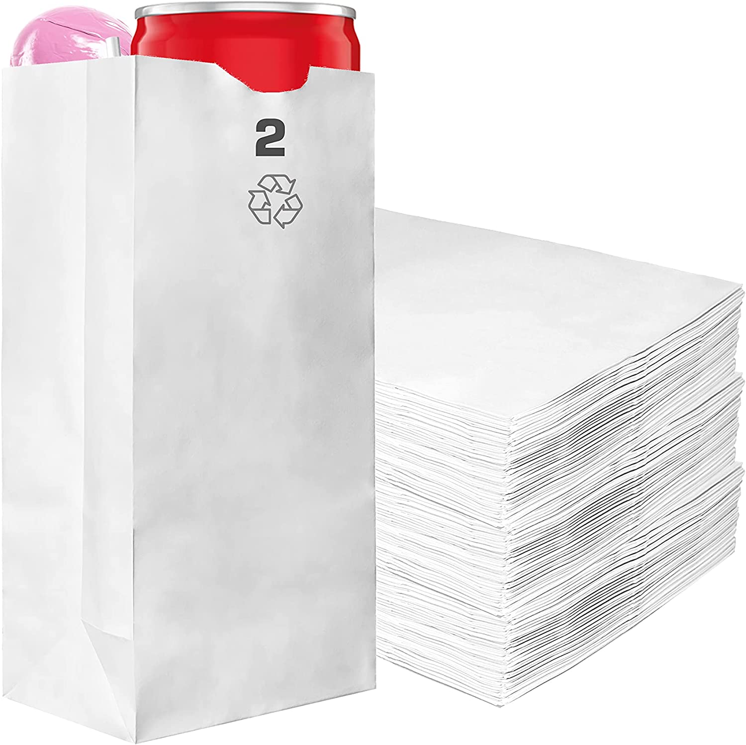 white paper food bag