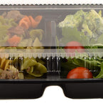 to-go boxes takeout delivery take out food storage containers Reusable Box Plastic Microwave Freezer black safe meal prep Lunch food storage  solutions packaging Ecofriendly Disposable with lid black cheap economical bulk wholesale ecoquality restaurant fast food supplies nyc 3 compartment 