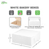 White Kraft Paperboard for Home or Retail  White Bakery Pastry Boxes  Restaurant Food Trucks Caterers take out sustainable  Recyclable for Pastries  Pies  Paper Cardboard  Gift Box  Ecofriendly  Cookies  Catering Restaurant Cafe Buffet Event Party  Cakes  Baby Shower  affordable bulk economical commercial wholesale