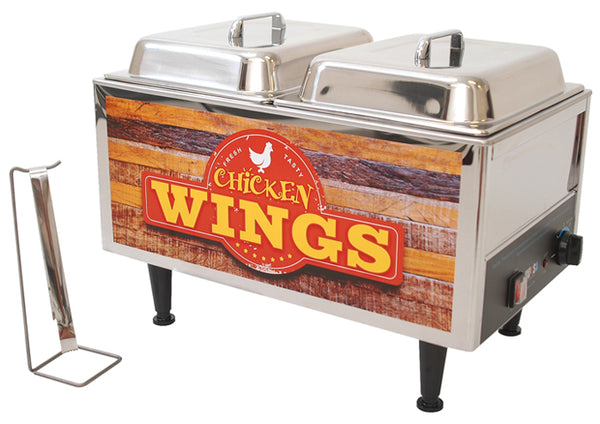 Chicken Wing Countertop Warmer Food Pan Warmer 4" 1/2 Size Pans