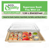 Compostable Packaging, Sustainable Sushi Tray, Eco-Friendly Food Packaging, Biodegradable Sushi Platter, Green Packaging Solution, Environmentally Friendly Tray, Zero-Waste Sushi Packaging, Bioplastics Sushi Tray, Earth-Friendly Sushi Container, Organic Waste Composting, Biodegradable Food Service, Natural Fiber Sushi Platter, Eco-conscious Sushi Packaging, Compostable Takeout Container