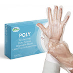 Food Grade Gloves  Sanitary  Restaurant supplies  Polyethylene Disposable Gloves  Poly Gloves  One size fits all  Gloves  Foodservice Gloves  Food Service  Food prep  Disposable gloves  COVID-19  Clear  BPA Free