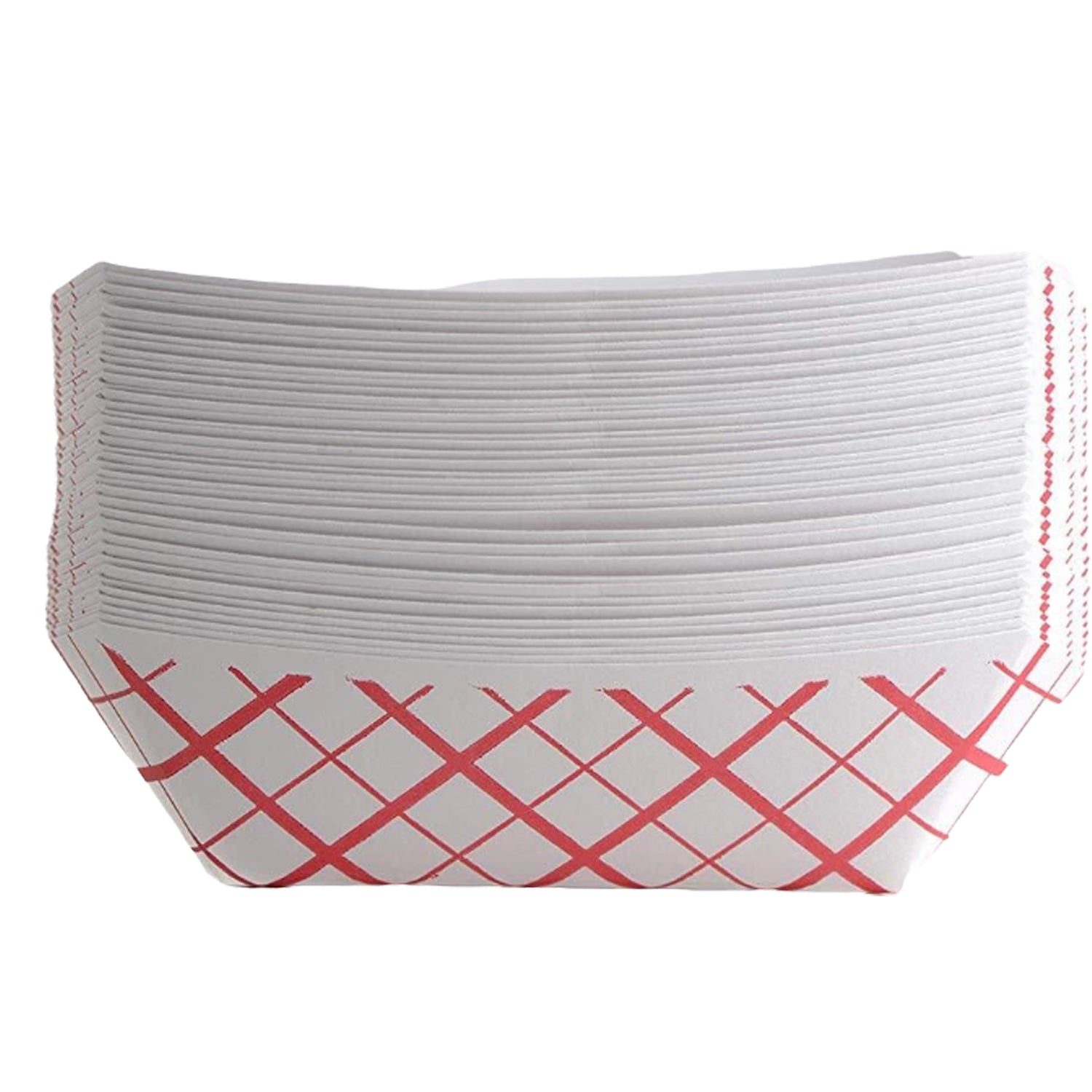 1/4lb Disposable Checkered Paper Food Tray