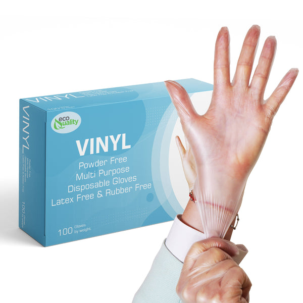 X Large Vinyl Disposable Gloves, Latex Powder Free, Cooking Gloves, Cleaning, Food Service, Multi Purpose