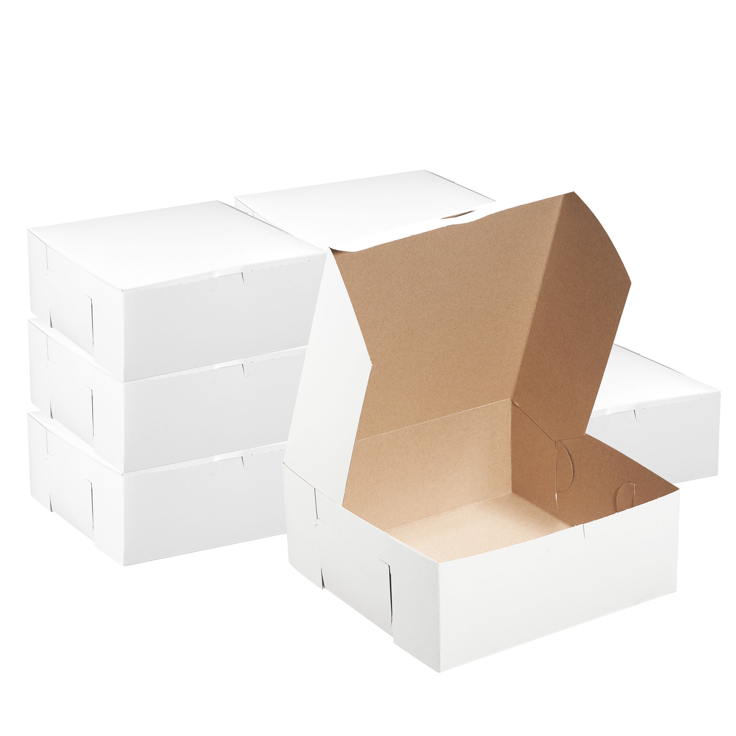 White Kraft Paperboard for Home or Retail  White Bakery Pastry Boxes  Restaurant Food Trucks Caterers take out sustainable  Recyclable for Pastries  Pies  Paper Cardboard  Gift Box  Ecofriendly  Cookies  Catering Restaurant Cafe Buffet Event Party  Cakes  Baby Shower  affordable bulk economical commercial wholesale