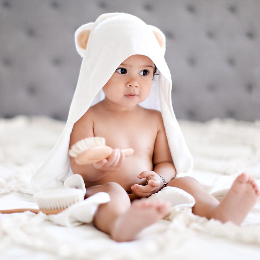 organic bamboo hooded baby towel