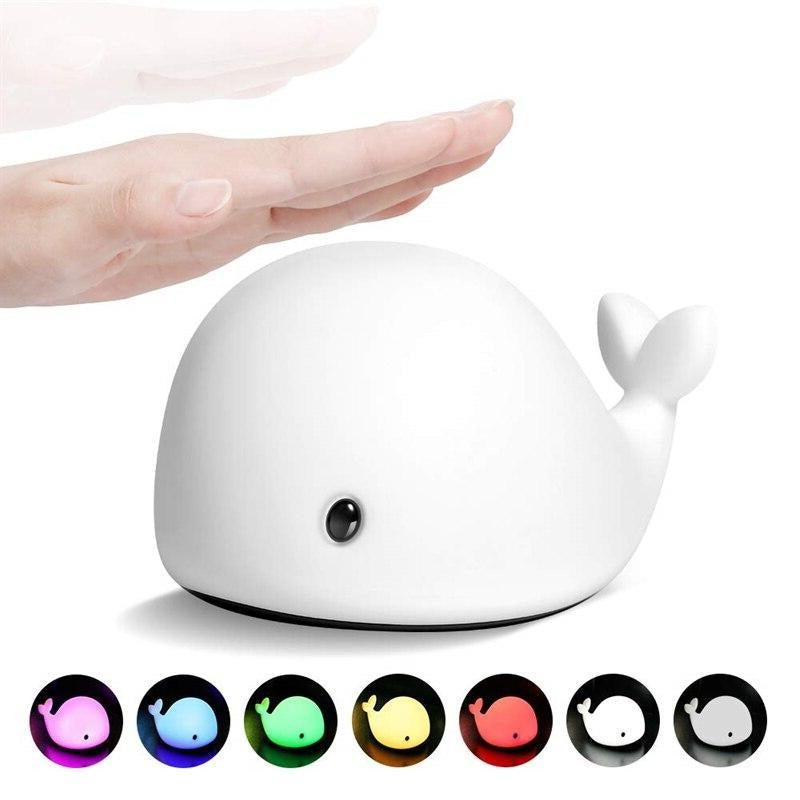 whale led night light