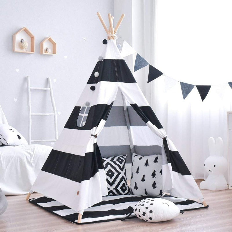 striped teepee tent