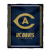 UC Davis Aggies Vive La Fete Kids Game Day Blue Plush Soft Minky Blanket 36 x 48 Mascot
