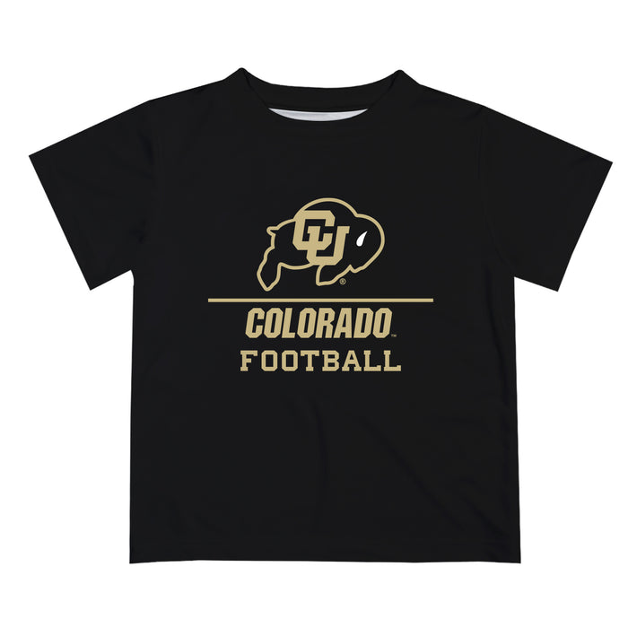 Colorado Buffaloes CU Vive La Fete Football V1 Black Short Sleeve Tee Shirt
