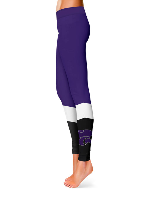 Kansas State Wildcats KSU K-state Game Day Collegiate Large Logo on Thigh  Women's Black Yoga Leggings 2.5 Waist Tights 