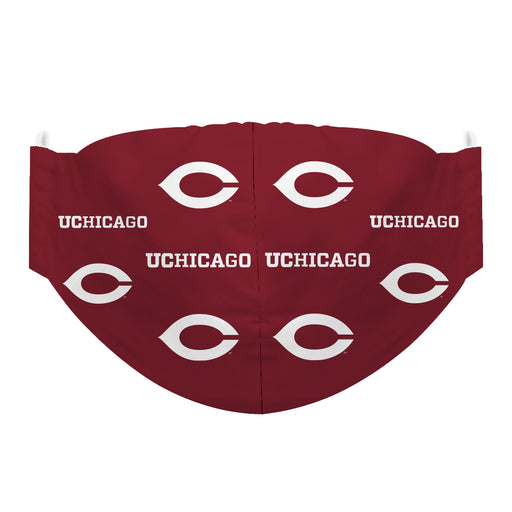 University Of Chicago Maroons Face Mask Maroon All Over