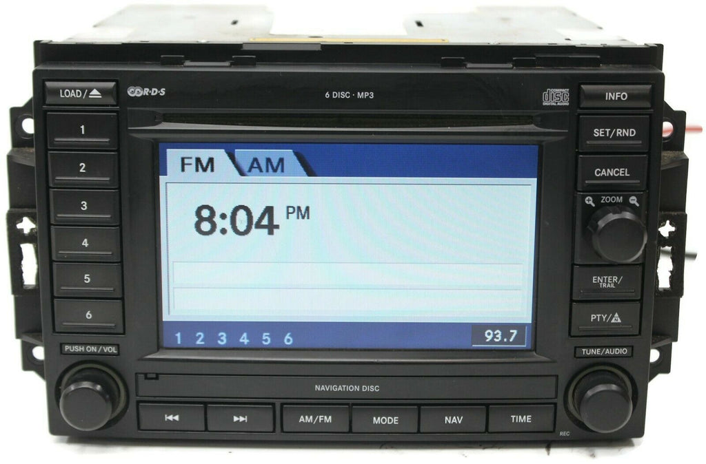 20052010 Dodge Chrysler Jeep Navigation Radio REC 6 Disc