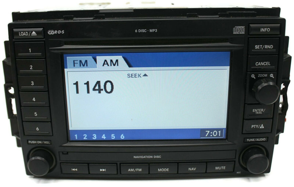 20032008 Dodge Durango Jeep Rec Navigation Radio 6 Disque