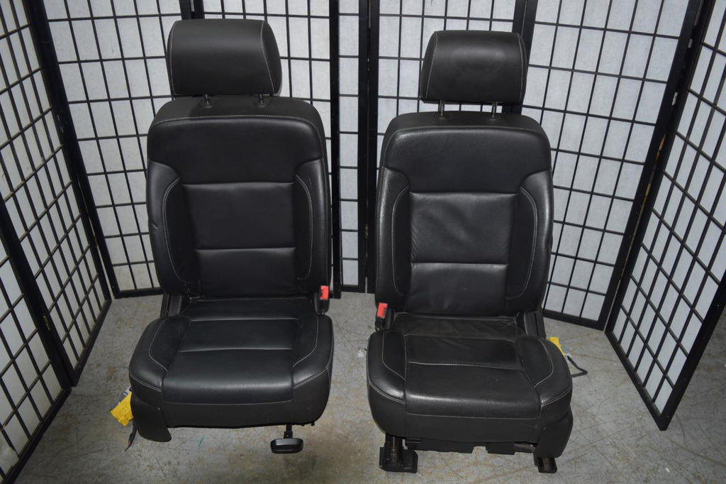 14 17 Silverado Sierra Oem Leather Seats Front Rear Set Jump Sea