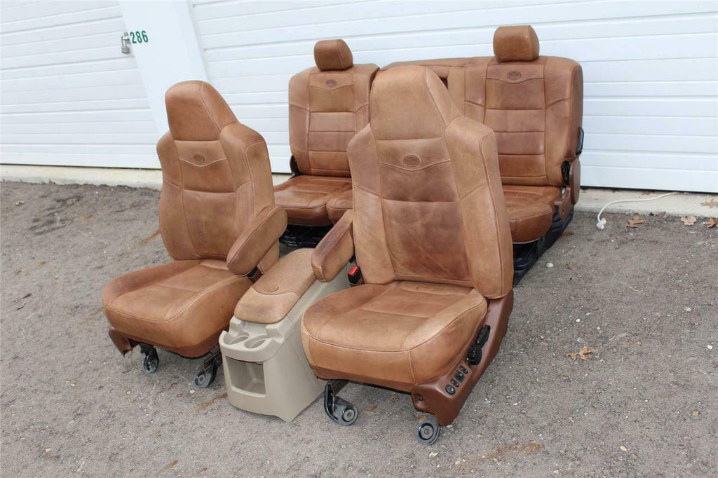 99 2010 Ford F250 F350 King Ranch Leather Seats Buckets Nice