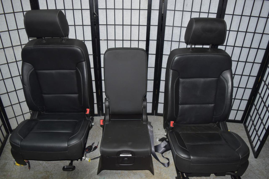 14 17 Silverado Sierra Oem Leather Seats Front Rear Set Jump Sea