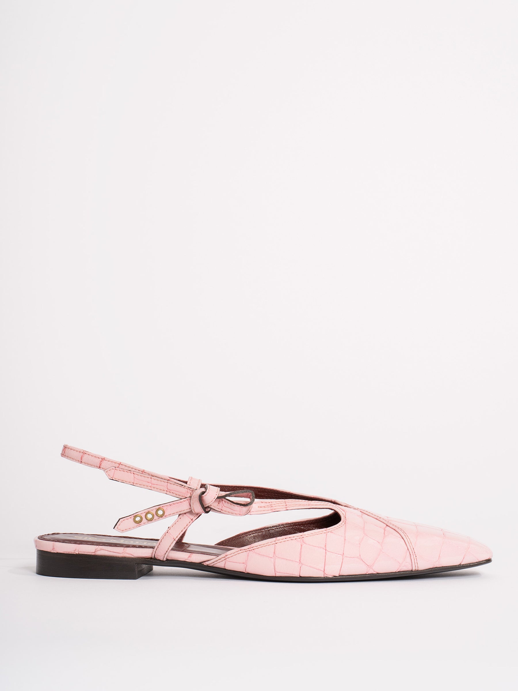 Sies Marjan - Anika Patent Croco Flat - Pink - Women's Shoes & Accessories
