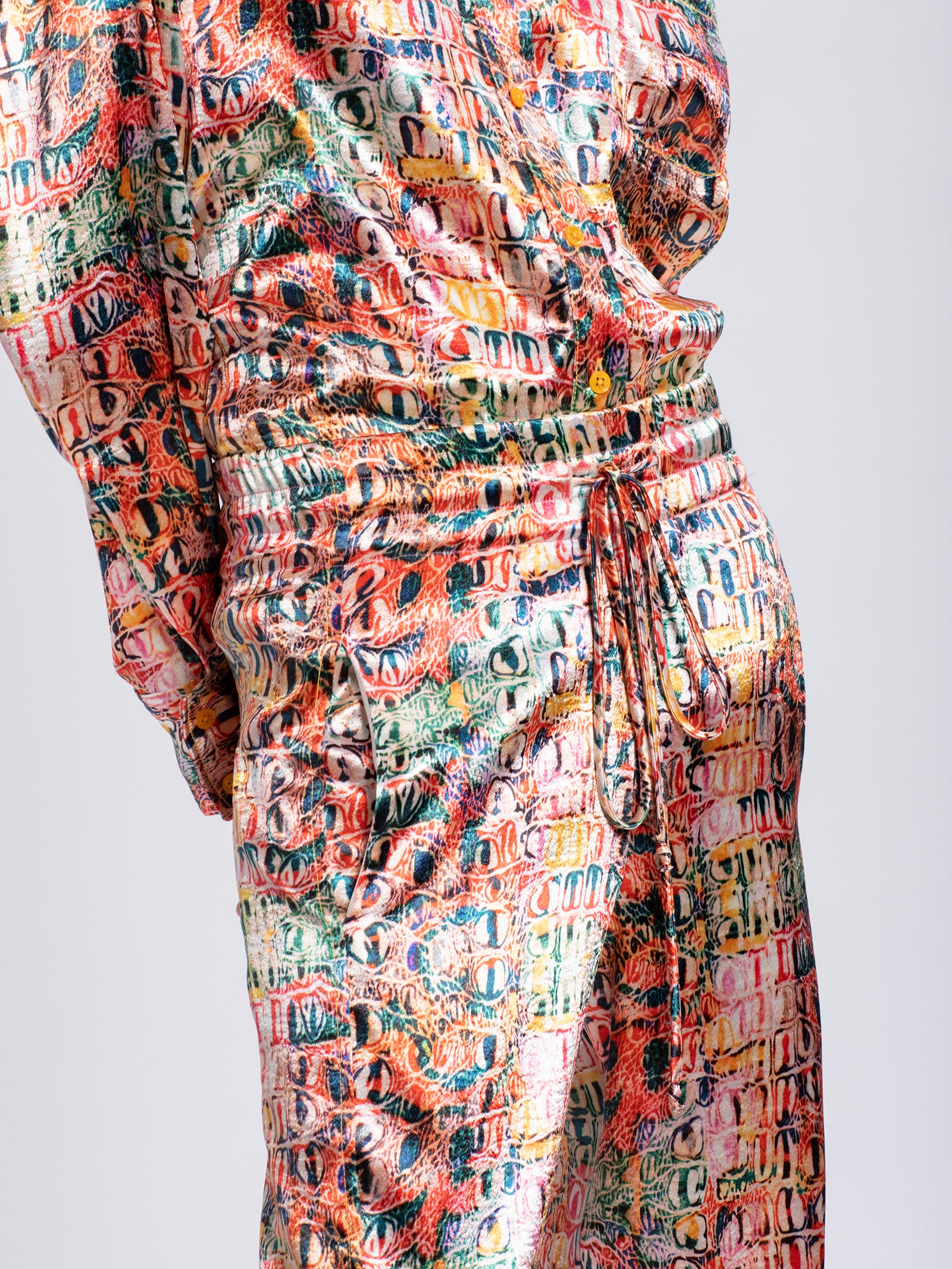 Sies Marjan - Alima Croco Satin Pant - Croco Print - Women's Pants