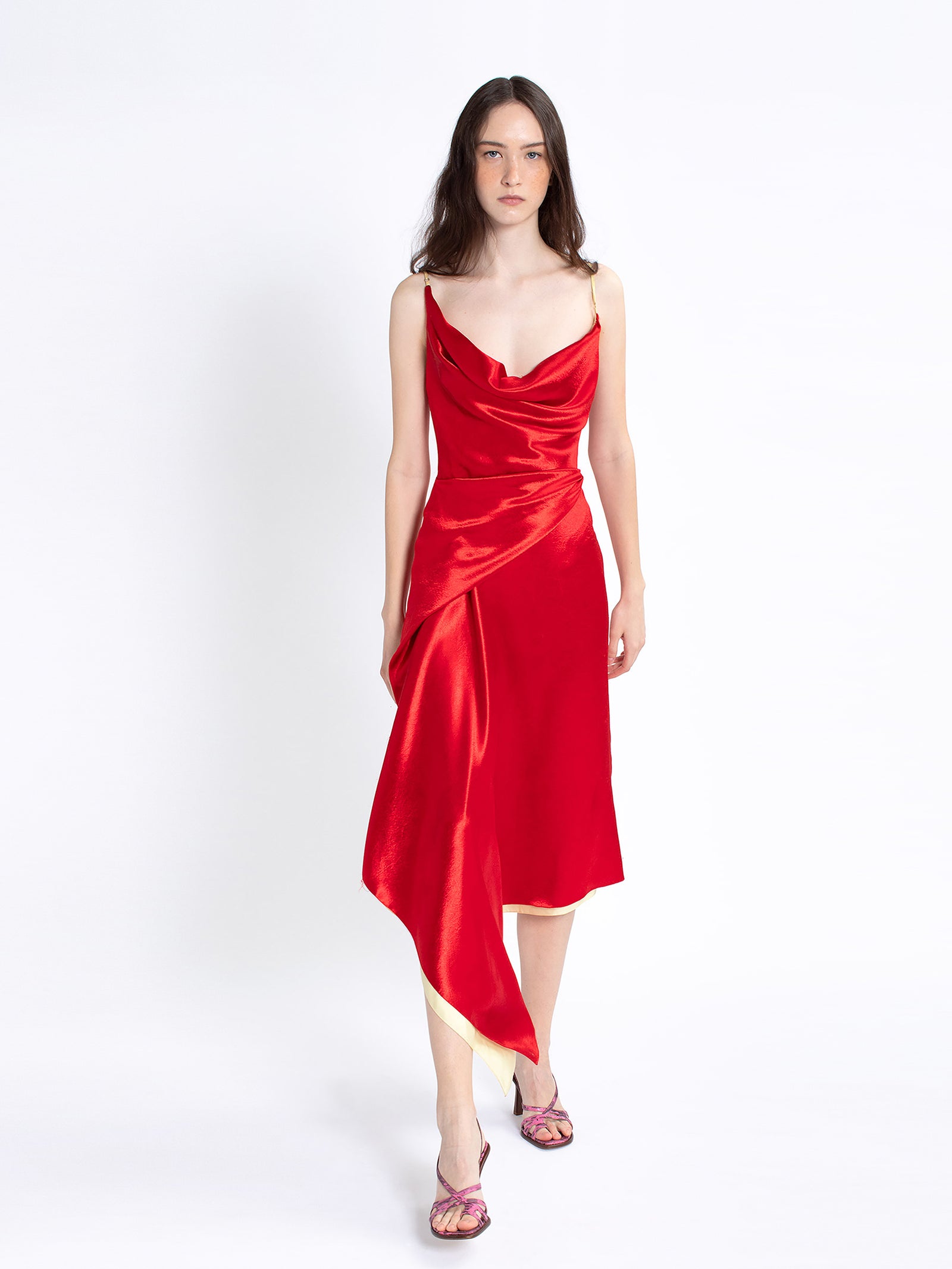 liquid satin dress