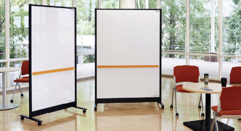 PLUS Double Sided Partition Whiteboard (W1250 X H1840 X D560mm) WBC-S1218DSK-BK-EU