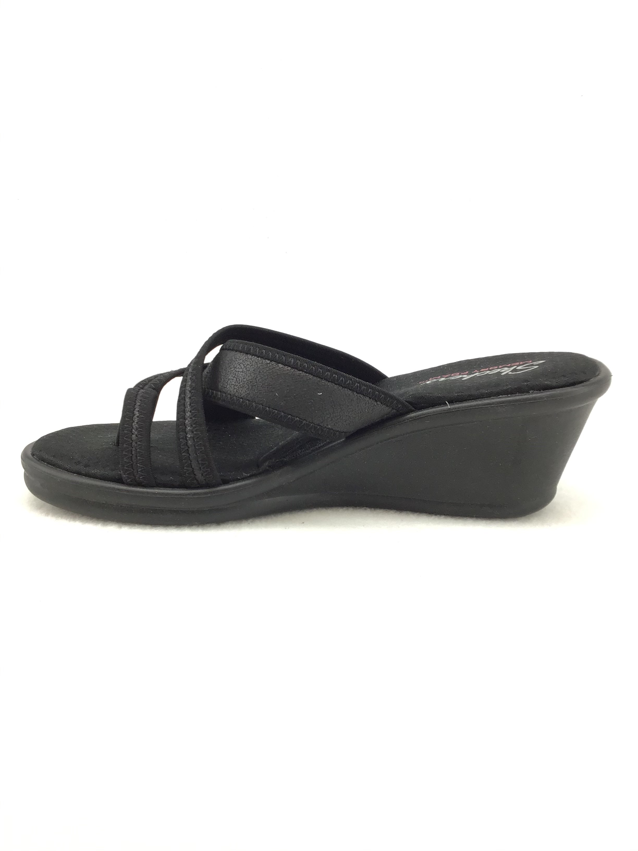 Buy SKECHERS Black Womens Casual Wear Slipon Sandals | Shoppers Stop