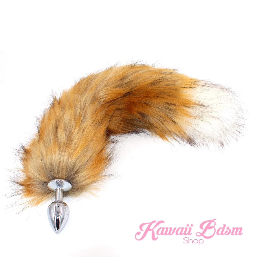 Fox Tail With White Tip Kawaii Bdsm