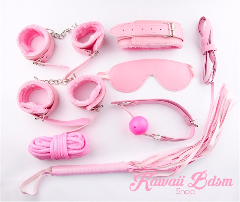 Pink Princess Bondage 7pcs Set Kawaii Bdsm