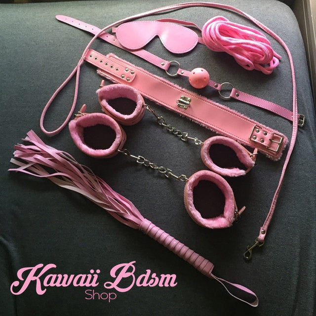 Pink Princess Bondage 7pcs Set Kawaii Bdsm