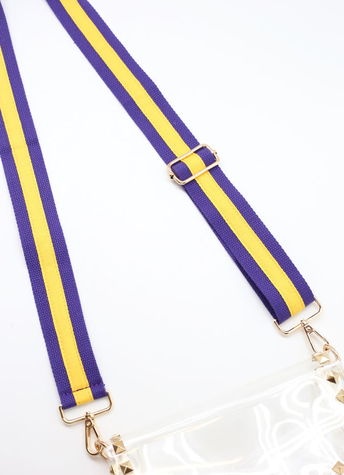 Our Beaded Purse Strap - Purple/Gold Geaux Tru Colors Gameday are