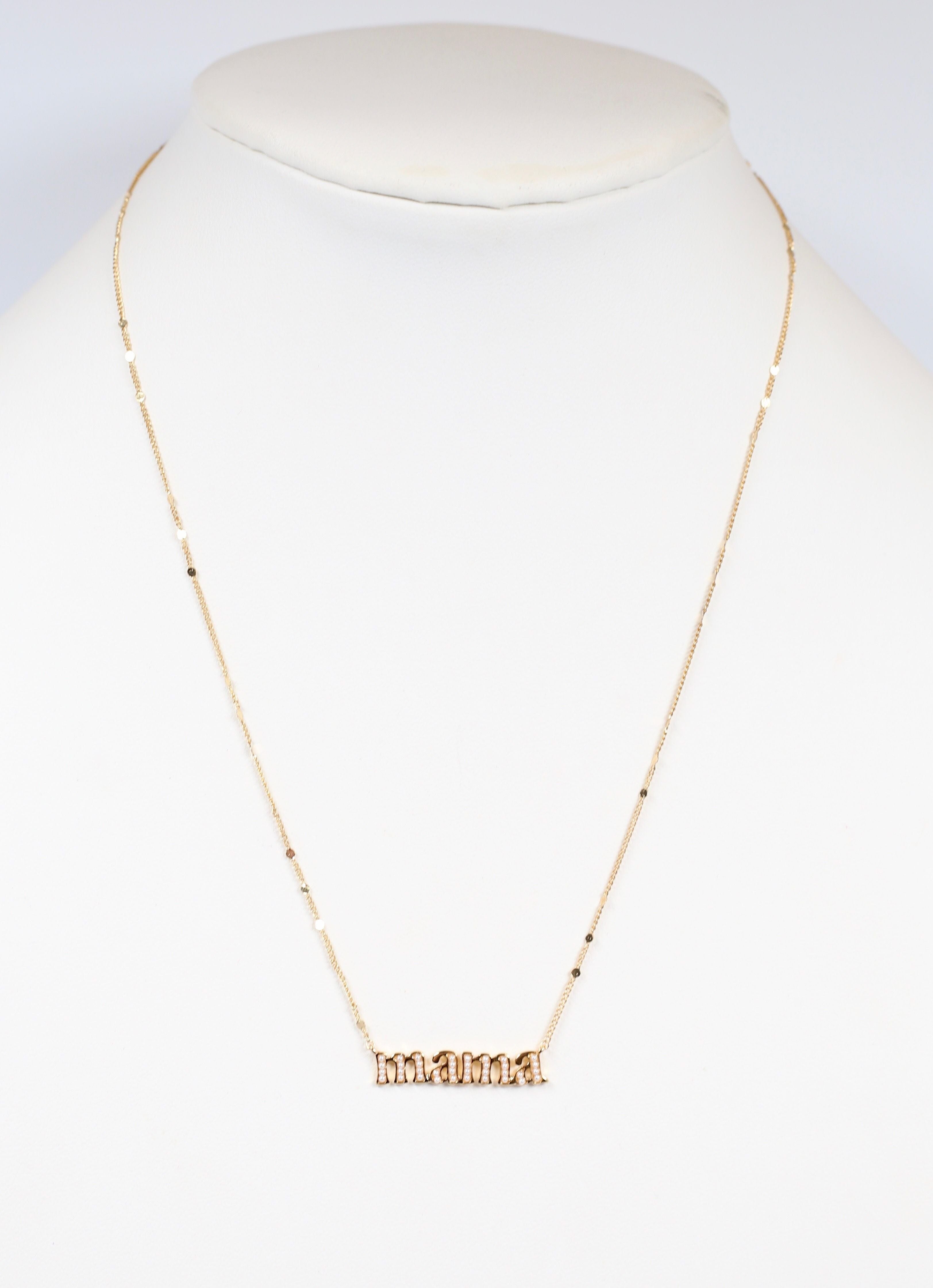 14k Gold Mama Pendant - Zoe Lev Jewelry