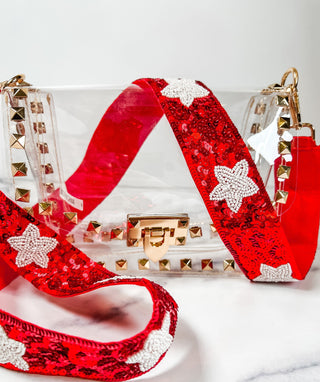 Star Beaded Crossbody Strap RED BLACK WHITE – Caroline Hill Wholesale