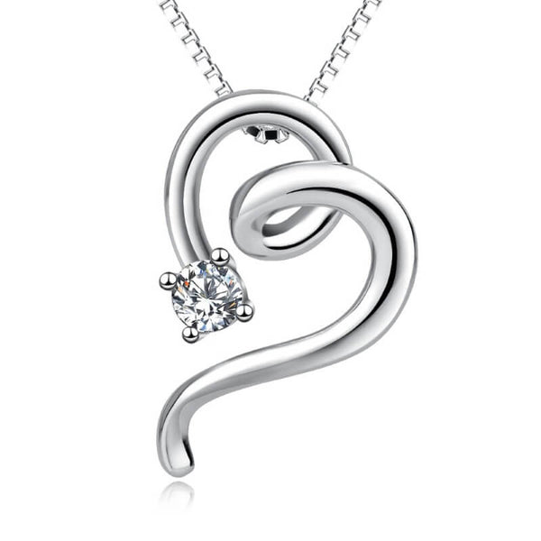 sterling silver cat necklace on white background