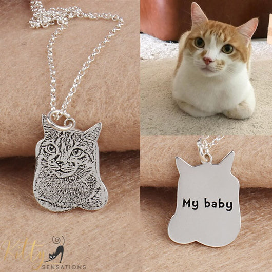 Custom Cat Necklace with Personal Engraving – KittySensations