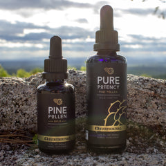 photo of pine pollen gold and pine pollen pure potency by Surthrival